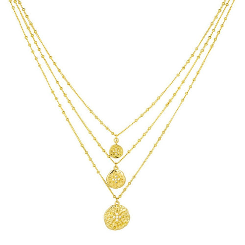 Roma Gold Coin Layer Necklace