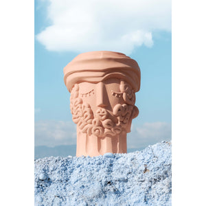 Magna Graecia Terracotta Man Vase