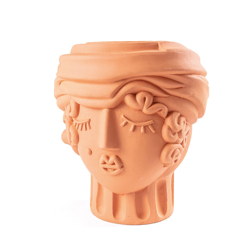 Magna Graecia Terracotta Woman Vase