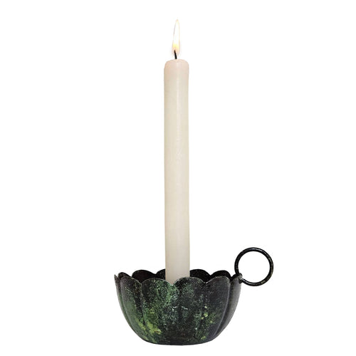 Moss Scallop Candle Holder