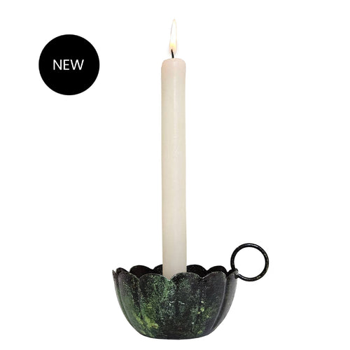 Moss Scallop Candle Holder