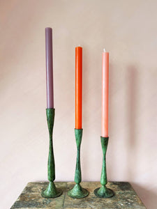 Green Shelly Candle Holders - 3 Sizes