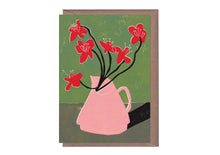 Load image into Gallery viewer, Red Geums Greeting Card