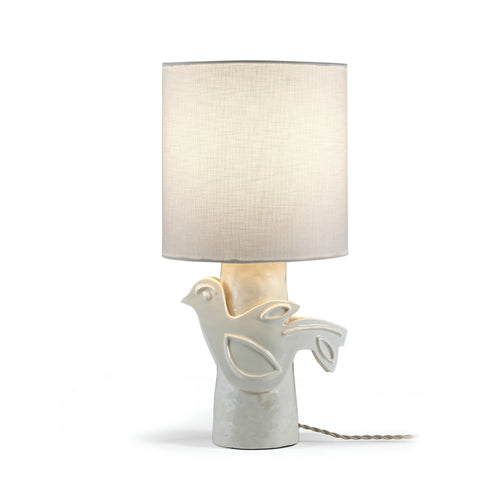 Paloma White Bird Table Lamp