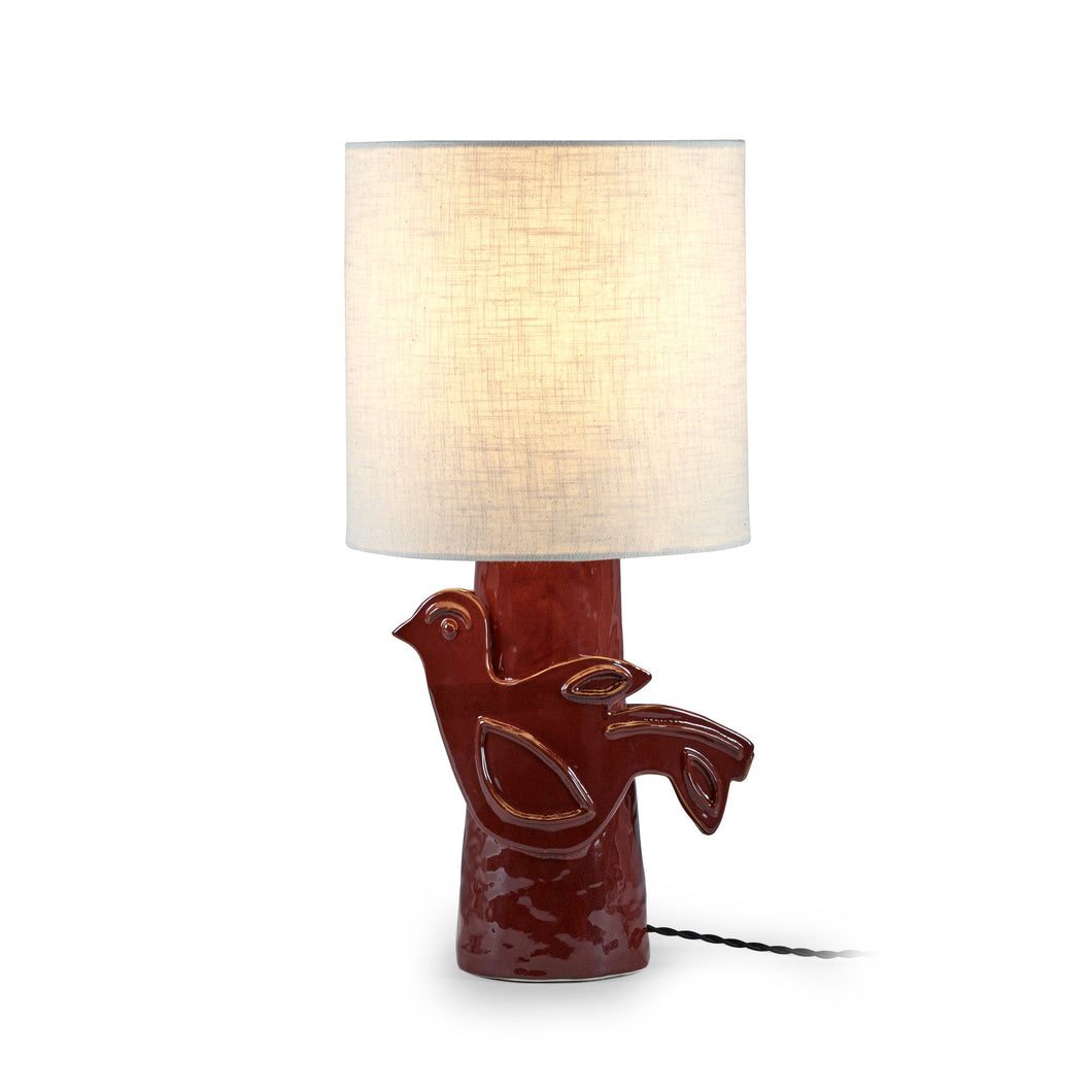 Paloma Red Bird Table Lamp