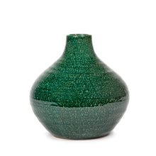 Load image into Gallery viewer, Dark Green Glazed Vase - Small