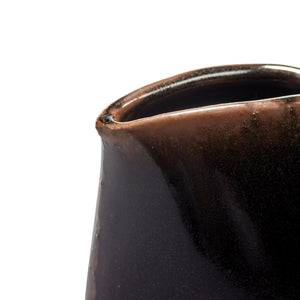 Out Of Lines Small Jug - Black Brown