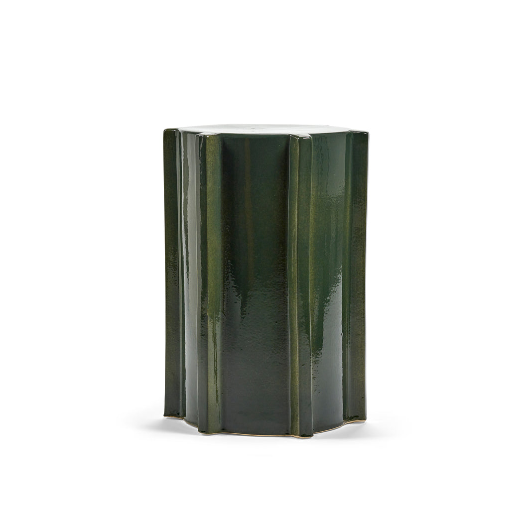 Dark Green Geometrical Pawn Side Table