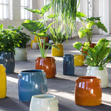 Load image into Gallery viewer, Orange Jar Plant Pot