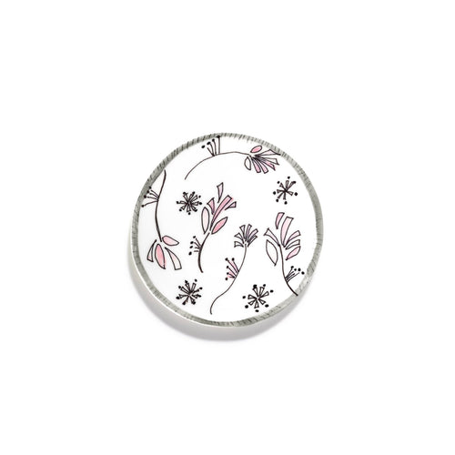 Marni Midnight Flowers Bread Plate - Fiore Rosa