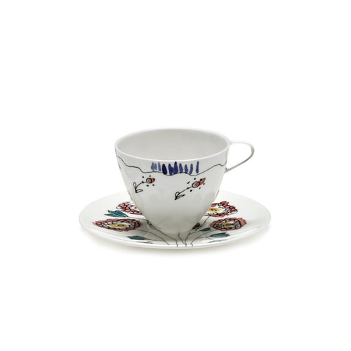 Marni Midnight High Coffee Cup & Saucer - Anemone Milk