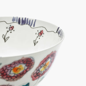 Marni Midnight Flowers Large Serving Bowl - Anemone Milk