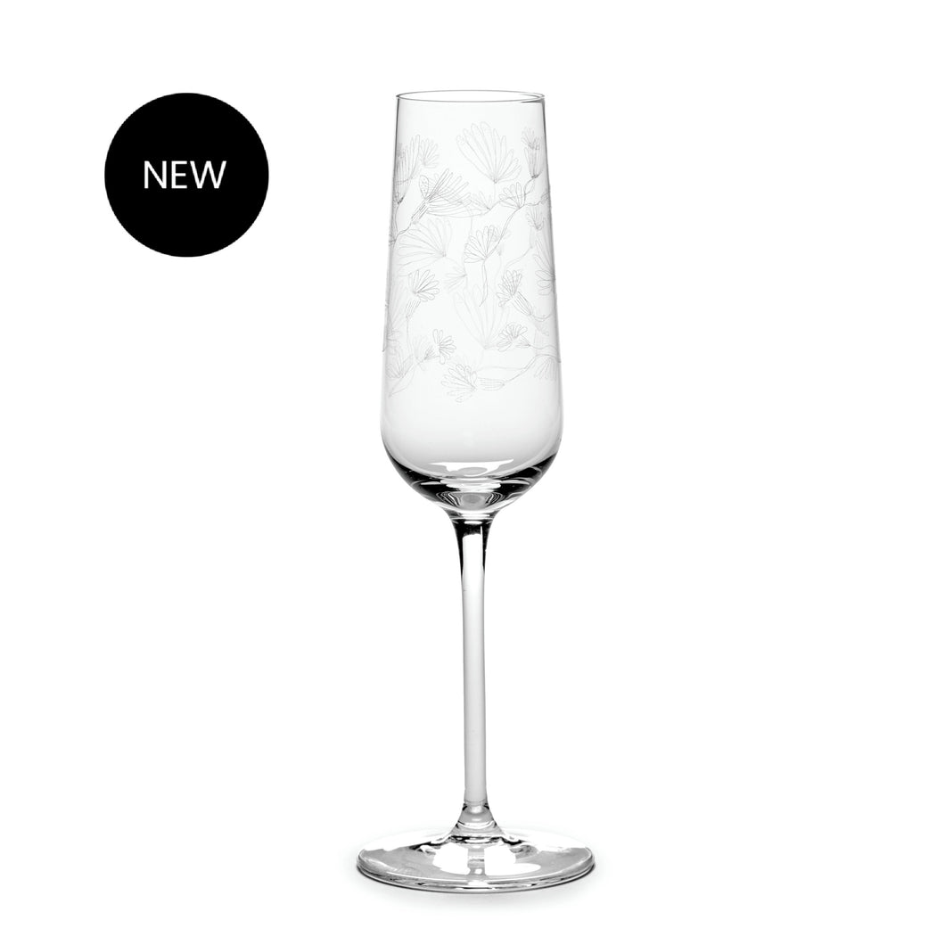 Marni Champagne Flute - Camelia Aubergine