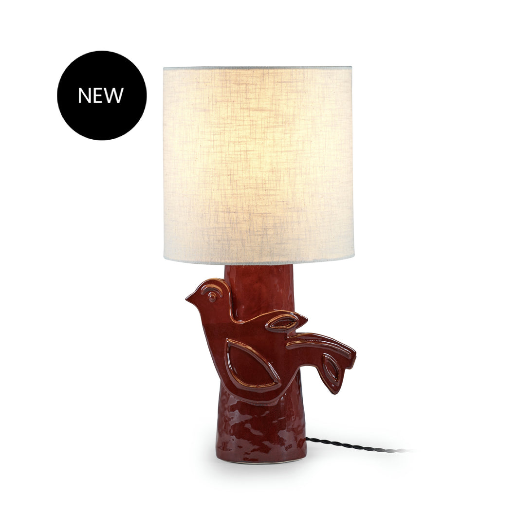 Paloma Red Bird Table Lamp