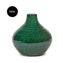 Load image into Gallery viewer, Dark Green Glazed Vase - Small