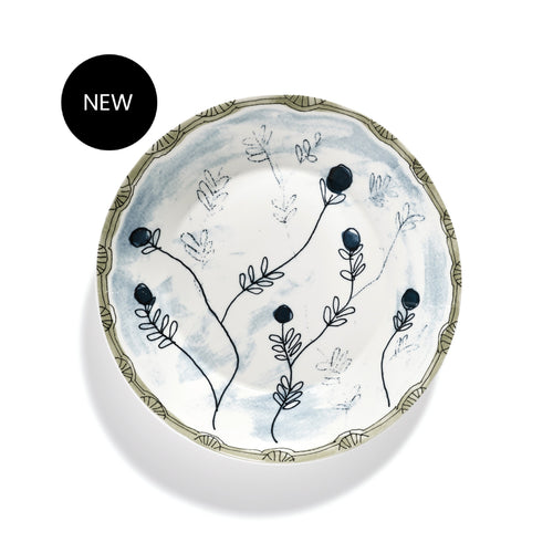 Marni Midnight Flowers Deep Plate - Mirtillo Tea