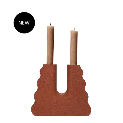 Flur Burnt Ochre Candle Holder