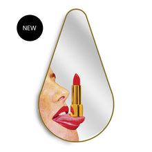 Load image into Gallery viewer, TOILETPAPER Tongue Pear Gold Mirror