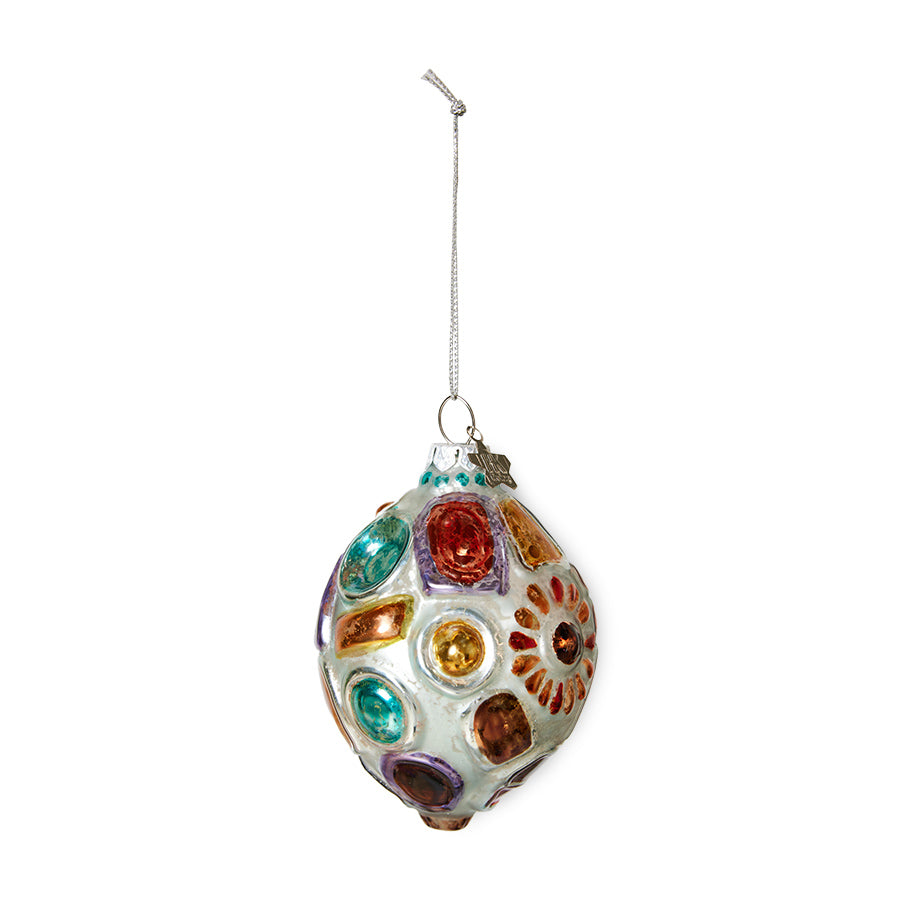 HKliving Oval Jewels Christmas Ornament