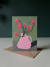 Load image into Gallery viewer, Red Geums Greeting Card