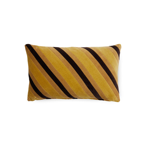 HKLiving Striped Velvet Cushion Honey